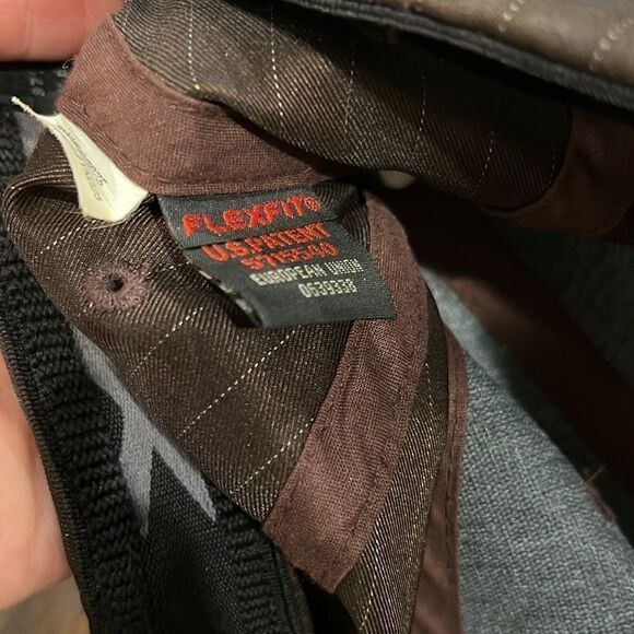 Fox racing Legacy Brown Pinstripe Flex-fit baseball hat cap in GUC - Picture 7 of 7